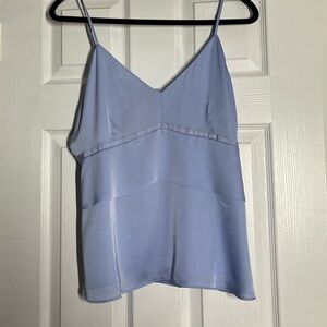 Banana Republic baby blue satin camisole top, tiered, size 8